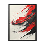Red & Black Chaos Abstract - High-Detail Modern Art Print, 8K