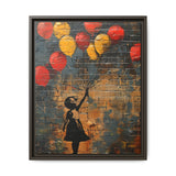 Urban Dreamscape: Child & Balloons Banksy-Inspired Fine Art Print