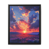 Twilight Majesty: Vibrant Sunset Over Mountains - Fine Art Print