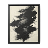 Abstract Elegance: Bold Black & White Brush Stroke Art Print