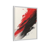 Abstract Red & Black Dynamic Motion - Modern Ink Art Print 8K