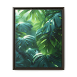 Floating Monstera Leaves Art Print - Ethereal Nature Elegance