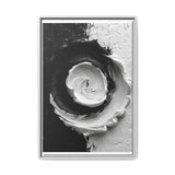 Monochrome Yin-Yang Impasto Swirl Art Print - Museum Quality