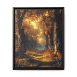 Enchanted Twilight Forest: Bioluminescent Autumn Canvas Print