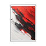 Vivid Chaos: Dynamic Red and Black Abstract Art Print 8K