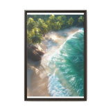 Tropical Serenity: Golden Hour Aerial Beach - Museum Grade Print