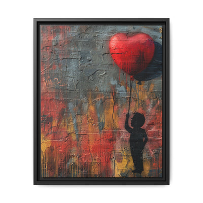 Banksy-Inspired Heart Balloon Graffiti Art Print