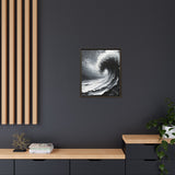 Modern Yin-Yang Impasto Brushwork - High-Contrast Monochrome Print
