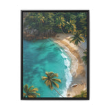 Golden Hour Bliss: Tropical Beach Aerial Art Print
