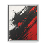 Abstract Energy - Vivid Red & Black Brushstroke Art Print, 8K HD