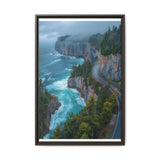 Coastal Serenity: Aerial BC Highway Art Print on Museum Paper