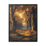 Enchanted Twilight Forest: Bioluminescent Autumn Canvas Print