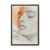 Minimalist Japandi-Inspired One-Line Portrait Art Print