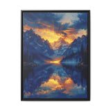 Golden Hour Serenity: Pristine Mountain Lake Landscape Print