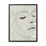 Japandi Minimalist One-Line Art Portrait - Monochrome Ink on Paper