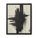 Abstract Energy: Bold Black & White Brush Stroke Fine Art Print