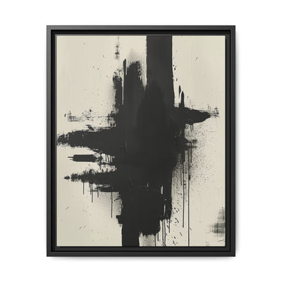 Abstract Energy: Bold Black & White Brush Stroke Fine Art Print