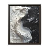 Dynamic Yin-Yang Impasto Swirl - High Contrast Art Print