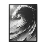 Abstract Swirls & Brushstrokes - Black & White Art Print