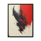 Vivid Red & Black Abstract Chaos - Modern Ink-Acrylic 8K Print