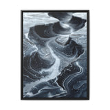 Monochrome Yin-Yang Swirl Art - Impasto Brush Stroke Print