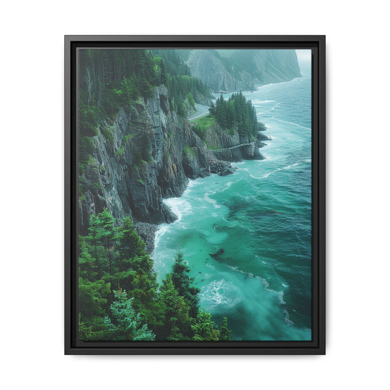 Coastal Serenity: Birdseye BC Highway Art Print