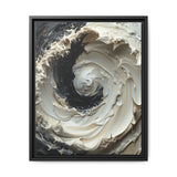 Yin-Yang Harmony: Abstract Impasto Swirl Fine Art Print