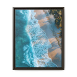 Tropical Beach Golden Hour Aerial View - Vibrant Wall Art Print