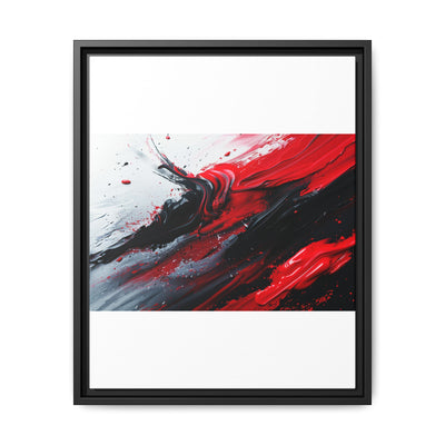 Abstract Chaos: Vivid Red & Black Brushstroke Art Print, 8K