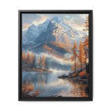 Golden Hour Tranquility: Serene Mountain Lake Art Print