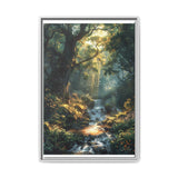 Ethereal Forest Serenity: Luminous Nature Art Print