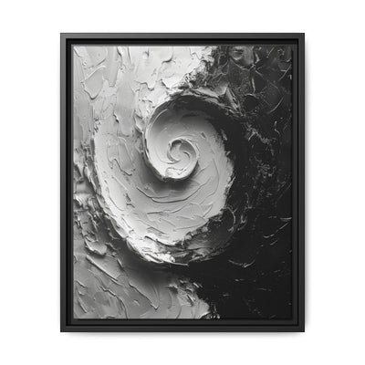 Yin-Yang Swirl Abstract - High Contrast Impasto Art Print