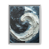 Monochrome Yin-Yang Impasto - Abstract Modern Art Print