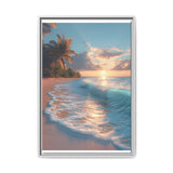 Tropical Golden Hour Serenity - Aerial Beach Canvas Art