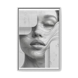 Japandi Minimalist One-Line Portrait - Monochrome Ink Art Print