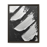 Monochrome Elegance: Abstract Brushstroke Swirl Art Print