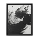 Monochrome Elegance: Abstract Swirls Art Print on Museum Paper
