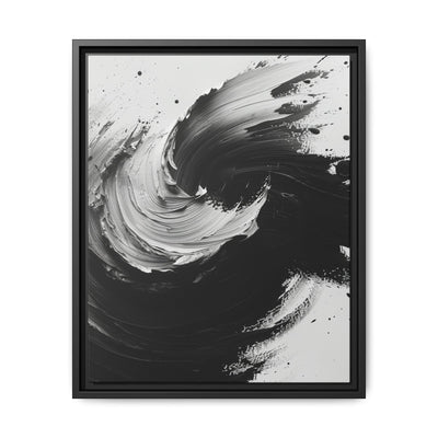 Monochrome Elegance: Abstract Swirls Art Print on Museum Paper