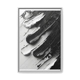 Monochrome Elegance: Abstract Swirls Art Print on Museum Paper