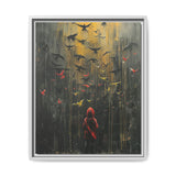 Urban Whimsy - Banksy-Inspired Vivid Bird Release Art Print