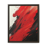 Abstract Energy: Vivid Red & Black Chaos on White – 8K Fine Art Print