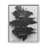 Abstract Energy - Bold Black & White Brush Stroke Art Print
