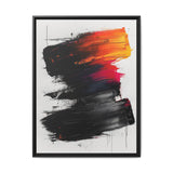 Abstract Elegance: Dynamic Black & White Brush Stroke Art Print