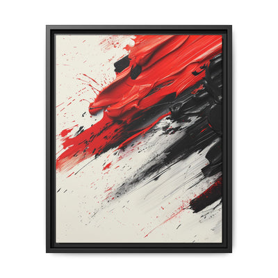 Chaotic Red and Black Abstract Art Print - Modern 8K Expression