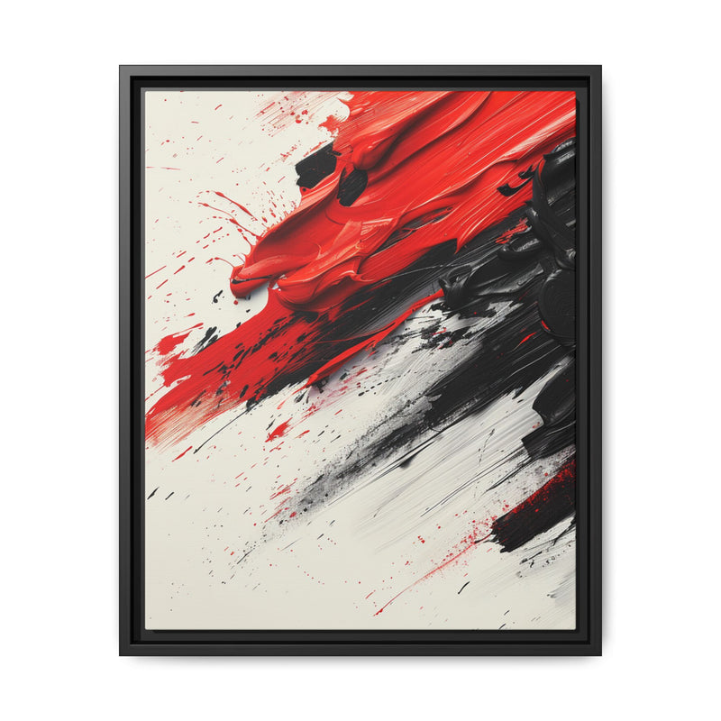 Chaotic Red and Black Abstract Art Print - Modern 8K Expression