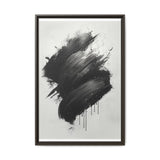 Abstract Elegance: Bold Black & White Brush Stroke Art Print