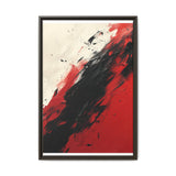 Abstract Red & Black Chaos - High-Detail Ink Acrylic Art Print