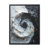 Yin-Yang Harmony - Dramatic Monochrome Abstract Art Print
