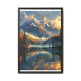 Golden Hour Majesty: Serene Mountain Lake Fine Art Print