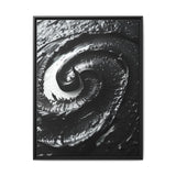 Monochrome Elegance: Abstract Swirl Art Print on Museum Paper